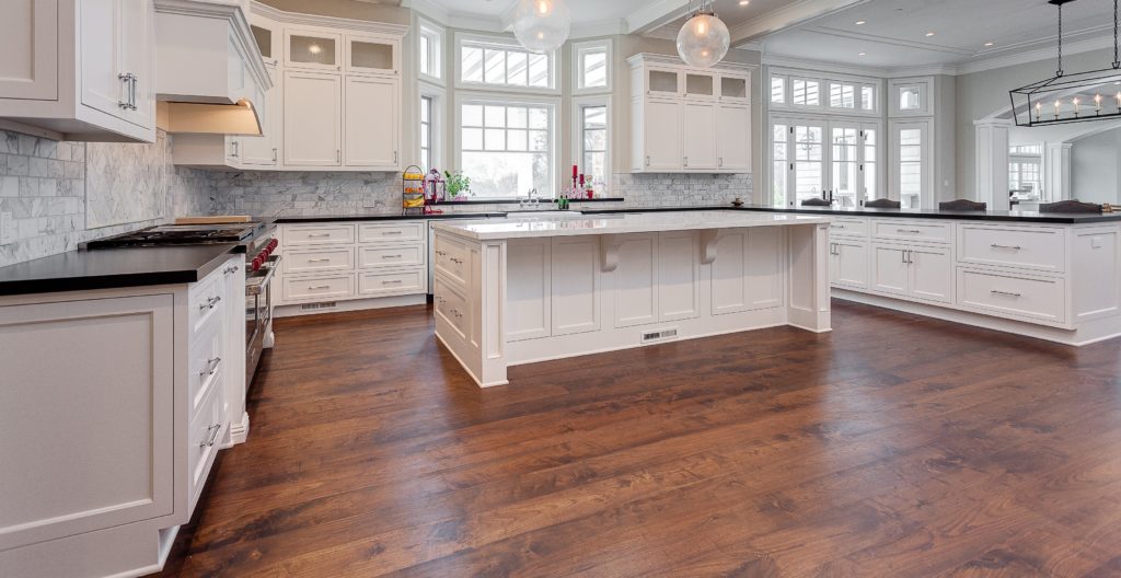 A beautiful custom floor by Swaner Hardwood.